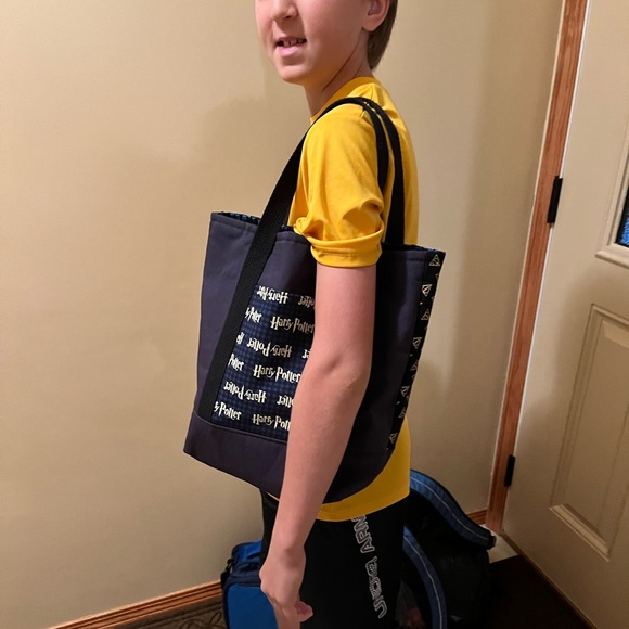 Sm Gnome Tote Pumpkins Turkeys Pilgrims Sunflower Red Buffalo Check Thanksgiving - Picture 6 of 8